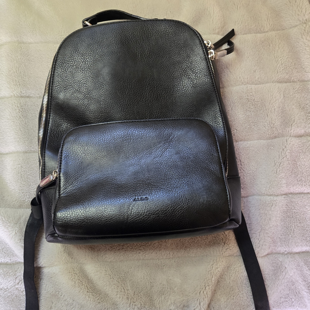Aldo Black Textured Backpack